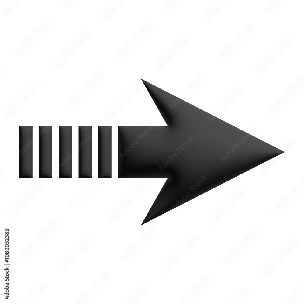 Inflate 3D illustration of variation arrow or direction icon Inflate 3D illustration of variation arrow or direction icon