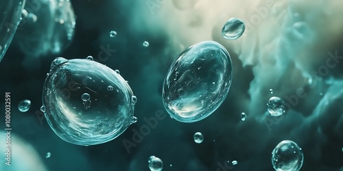 Wallpaper Mural Floating glass shapes in space Torontodigital.ca