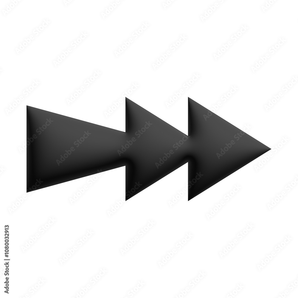 Inflate 3D illustration of variation arrow or direction icon Inflate 3D illustration of variation arrow or direction icon