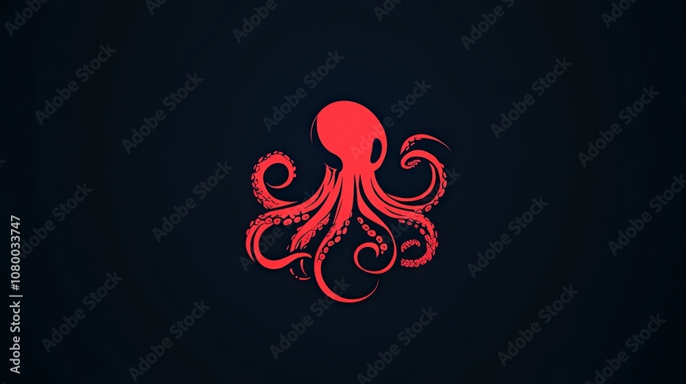 Abstract Octopus Logo Design with Tentacles in Minimalist Style, Perfect for Marine, Ocean, and Sea Life Branding, Aquatic Business Identity, or Wildlife Conservation Icon Abstract Octopus Logo Design with Tentacles in Minimalist Style, Perfect for Marine, Ocean, and Sea Life Branding, Aquatic Business Identity, or Wildlife Conservation Icon