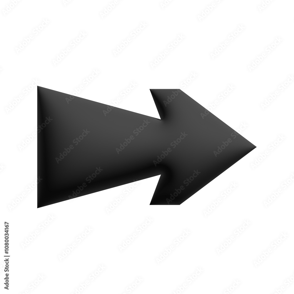 Inflate 3D illustration of variation arrow or direction icon Inflate 3D illustration of variation arrow or direction icon