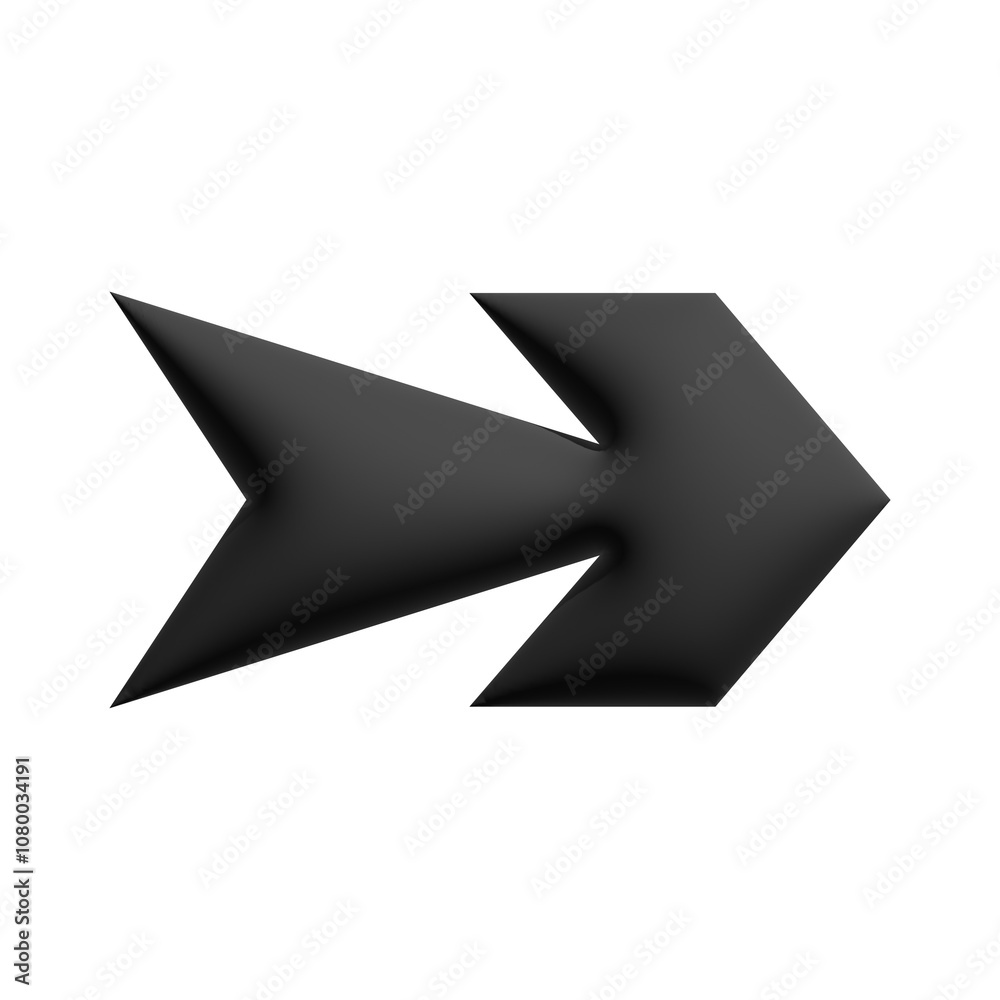 Inflate 3D illustration of variation arrow or direction icon Inflate 3D illustration of variation arrow or direction icon