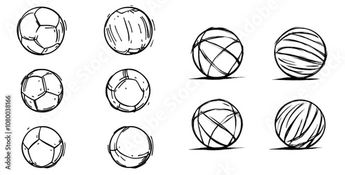 Minimalist and flat soccer logo - Modern illustration