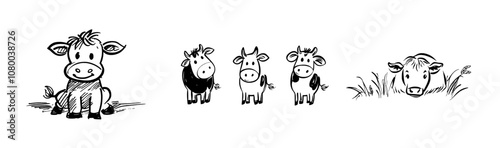 Cow - High Quality Modern Logo - Ideal T-shirt Graphic