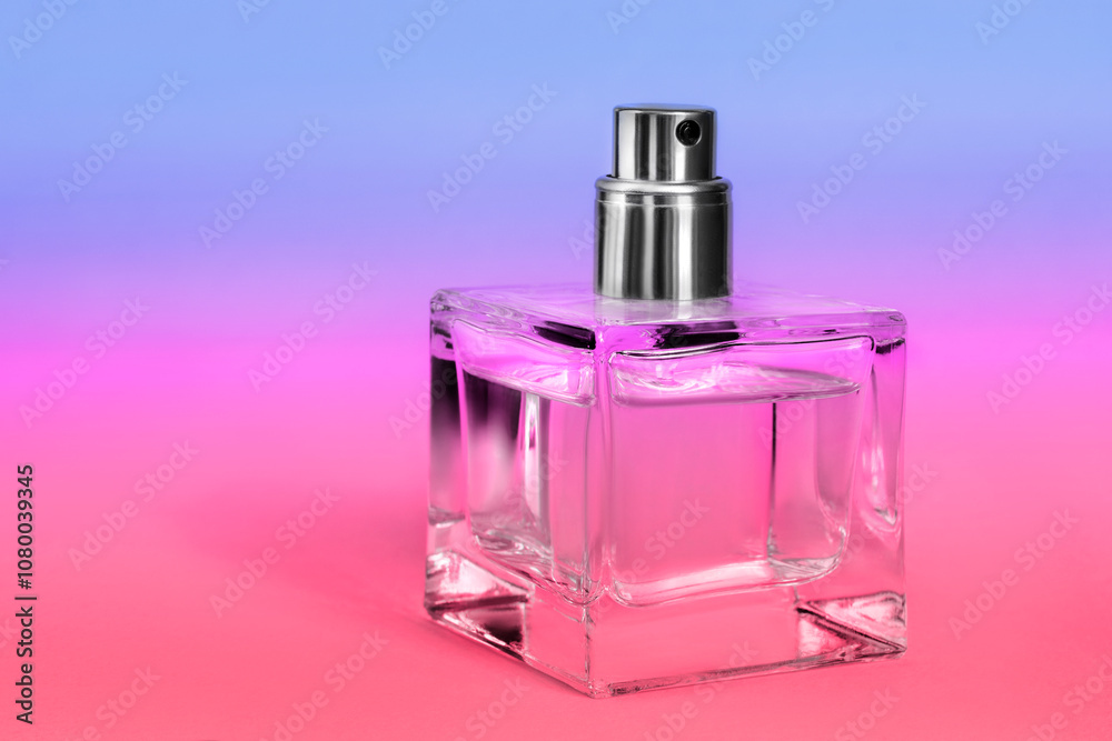 Perfume on pastel background Perfume on pastel background
