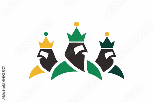 Three kings day minimalist logo design for festive celebration photo