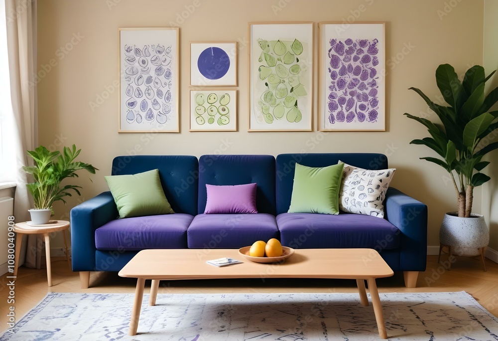Fototapeta premium modern living room with sofa