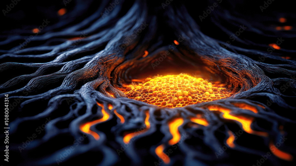 Discover the fiery core of a volcanic landscape Discover the fiery core of a volcanic landscape