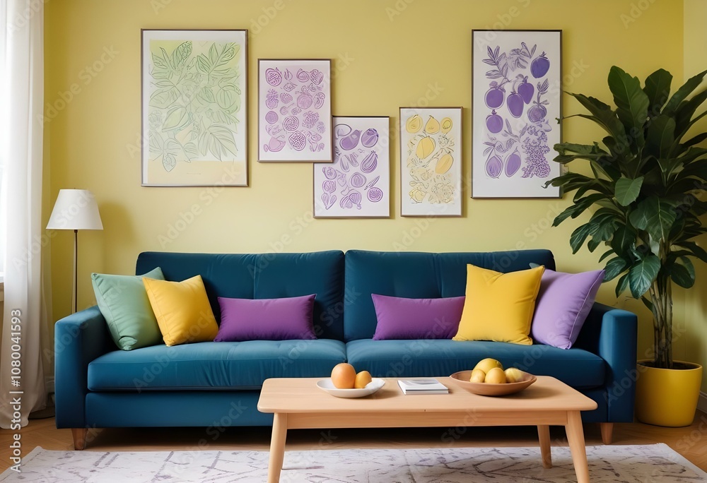 Fototapeta premium modern living room with sofa