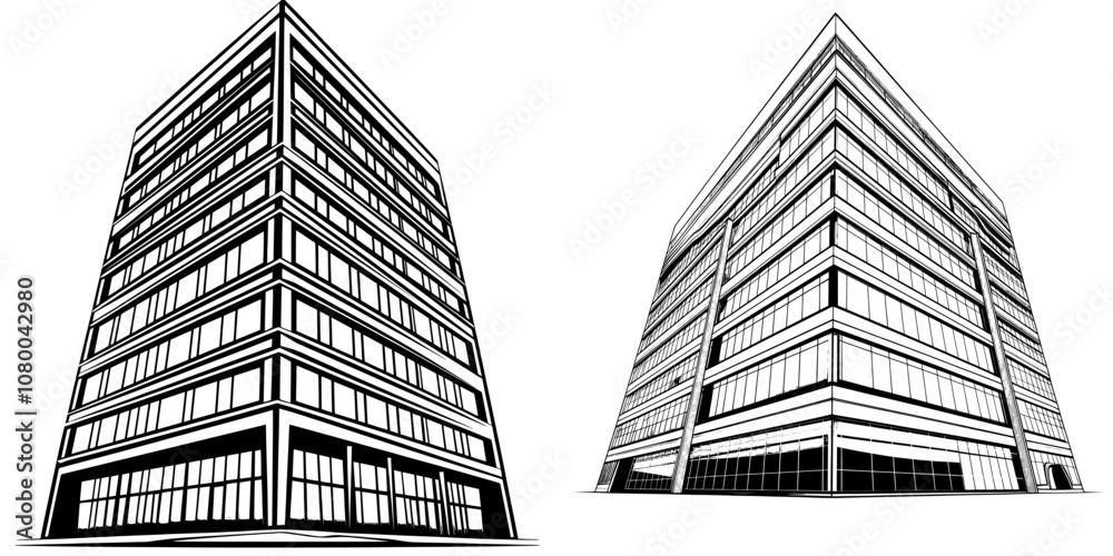 Fototapeta premium Architectonics,building,town,urban,city,office,building,buildings,office block,architectonic.svg