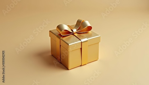  Elegant gold gift box with ribbon perfect for a special occasion