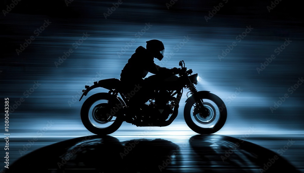 Fototapeta premium Motorcycle Rider in Motion.