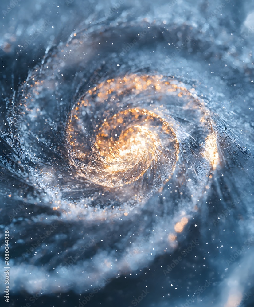 Fototapeta premium Stunning Spiral Galaxy with Swirling Dust and Brilliant Stars in Cosmic Background, Capturing the Beauty of the Universe in Rich Colors and Dynamic Movement