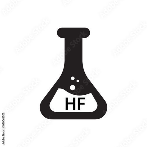 Laboratory glass with HF icon