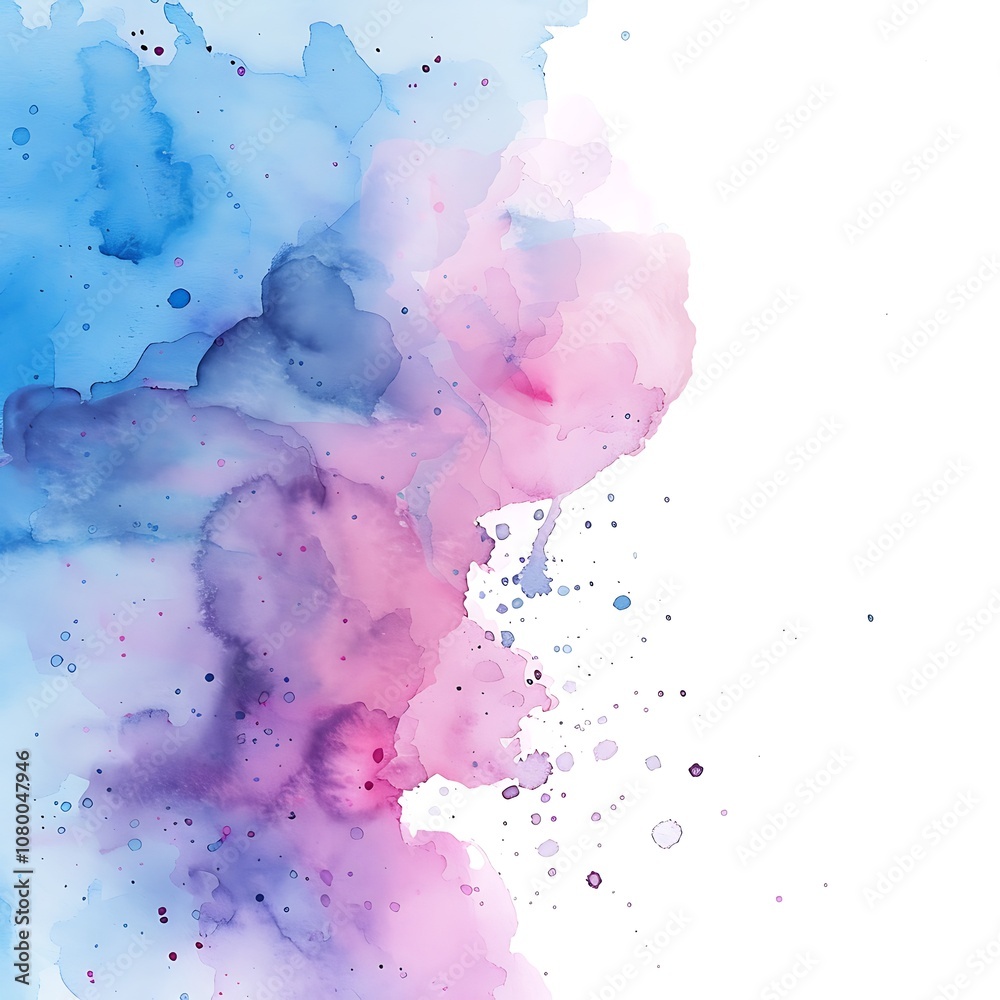 Fototapeta premium Minimal Watercolor Splotches in Soft Pastel Colors