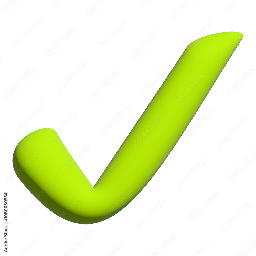 Inflate 3D illustration of variation green Check mark icon Inflate 3D illustration of variation green Check mark icon