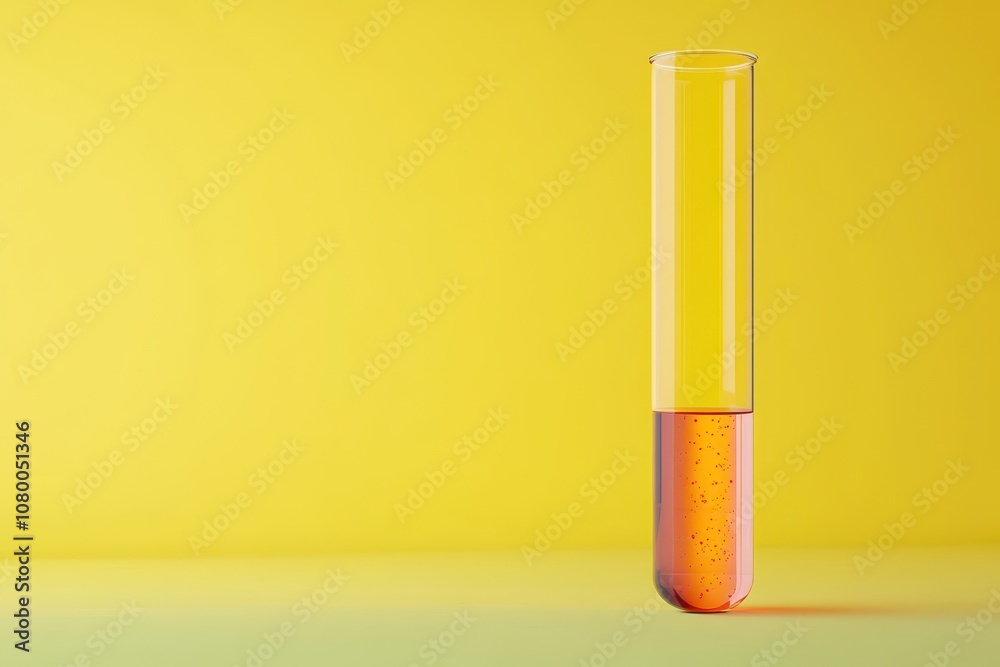 A glass tube filled with a colorful liquid A glass tube filled with a colorful liquid