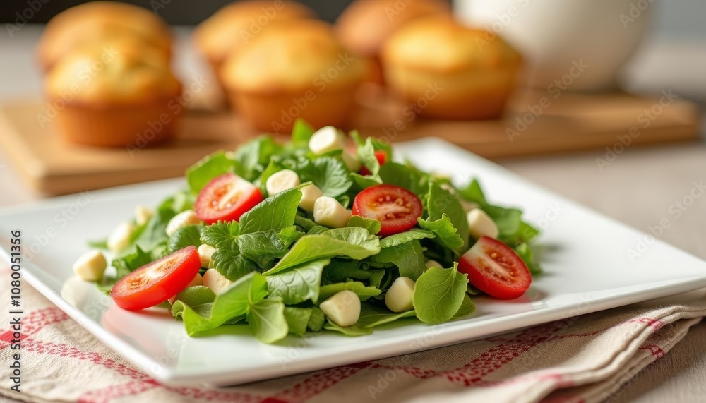 Freshly prepared salad ready to serve Freshly prepared salad ready to serve