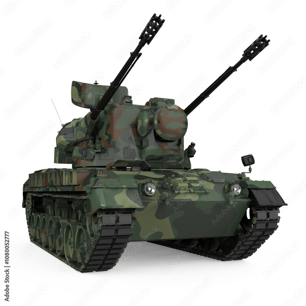 Naklejka premium Military Tank Isolated