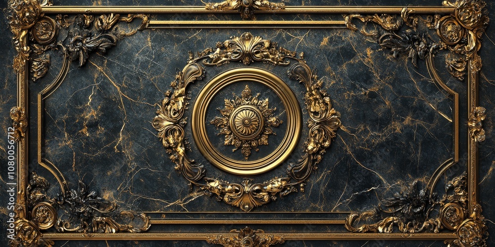 Baroque, Barocco Ornate Marble Ceiling Non-Linear Reformation Design with Intricate Accents Depicting Classic Elegance and Architectural Beauty Baroque, Barocco Ornate Marble Ceiling Non-Linear Reformation Design with Intricate Accents Depicting Classic Elegance and Architectural Beauty