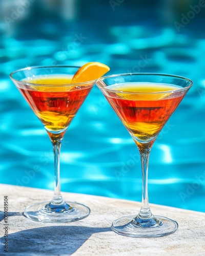 Refreshing Cocktails by the Pool