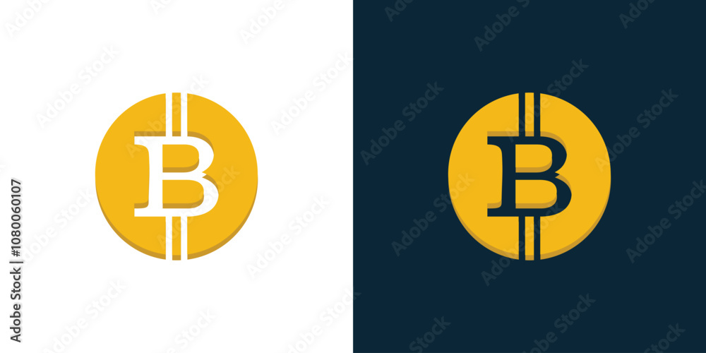 Coin logo with the initials C, luxurious color Coin logo with the initials C, luxurious color