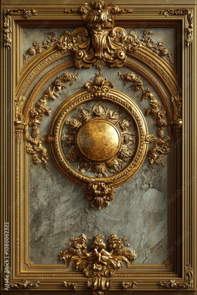 Baroque, Barocco Ornate Marble Ceiling Non-Linear Reformation Design with Intricate Accents Depicting Classic Elegance and Architectural Beauty Baroque, Barocco Ornate Marble Ceiling Non-Linear Reformation Design with Intricate Accents Depicting Classic Elegance and Architectural Beauty