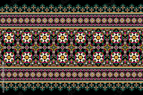 Geometric ethnic oriental pattern vector illustration	