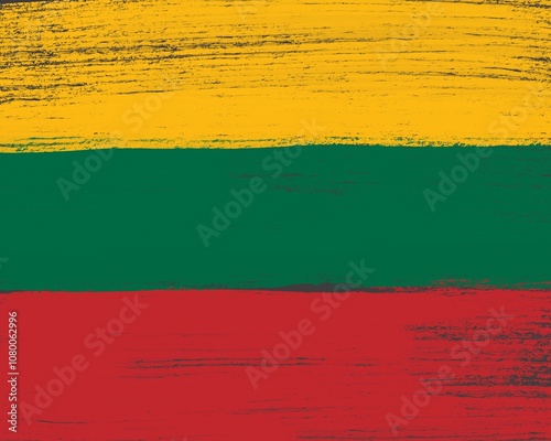 lithuanian flag background with paint strokes