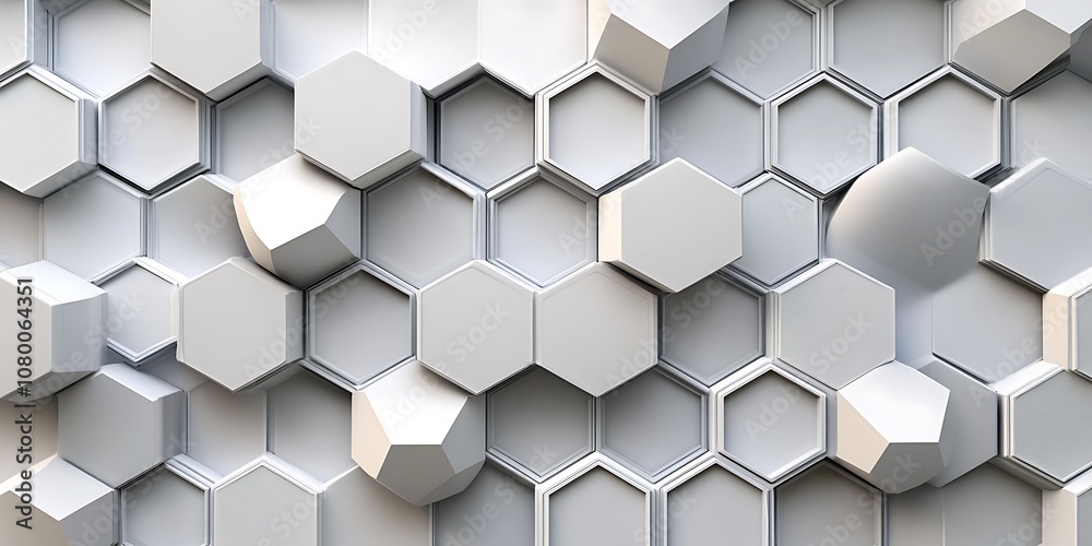 Fototapeta premium Abstract digital hexagonal pattern