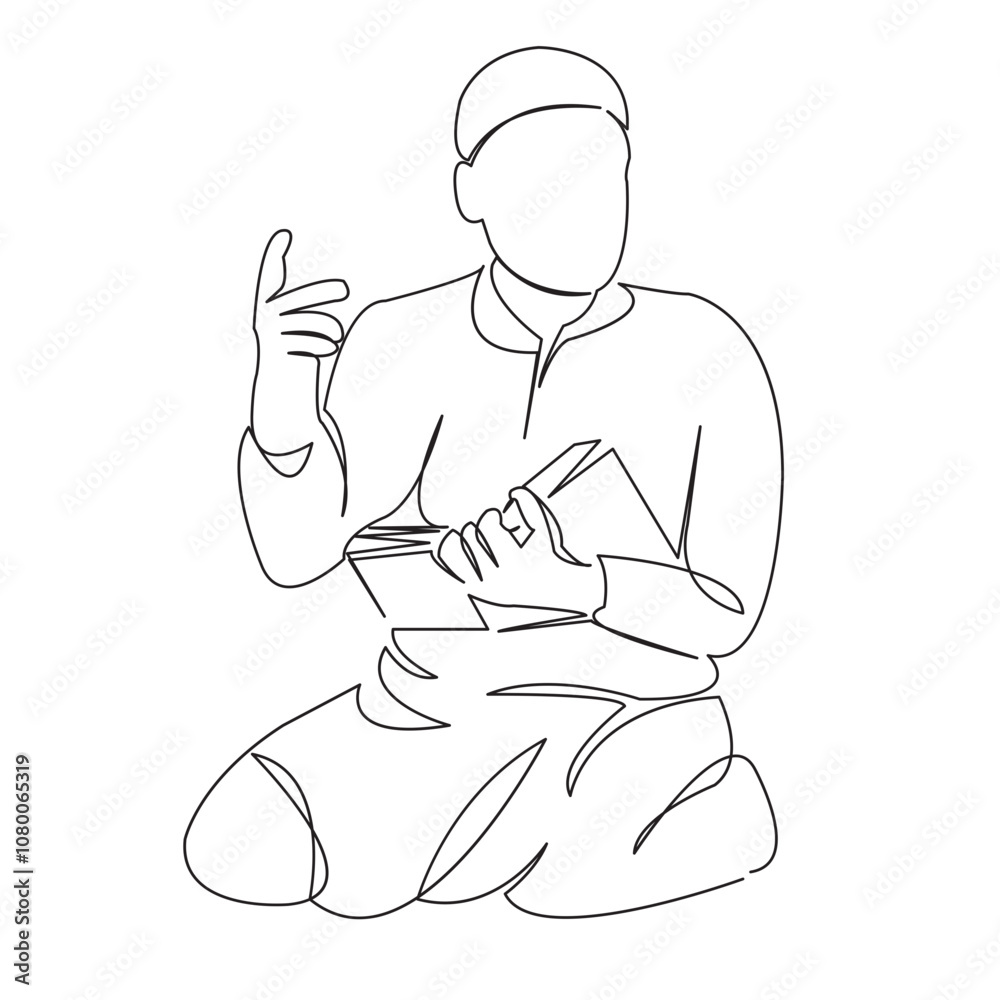 One continuous single drawing line art flat doodle muslim, people, teacher, education, child, student, islam. Isolated image hand draw contour on a white background
One continuous single drawing line art flat doodle muslim, people, teacher, education, child, student, islam. Isolated image hand draw contour on a white background