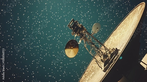 Voyager spacecraft exploring the vastness of space, symbolizing human curiosity and the quest for knowledge beyond our planet. photo