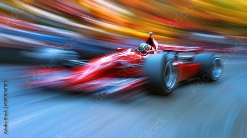 Speed Blur Race Car. photo