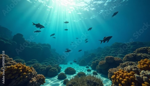 Wallpaper Mural  Exploring the depths of a vibrant underwater world Torontodigital.ca