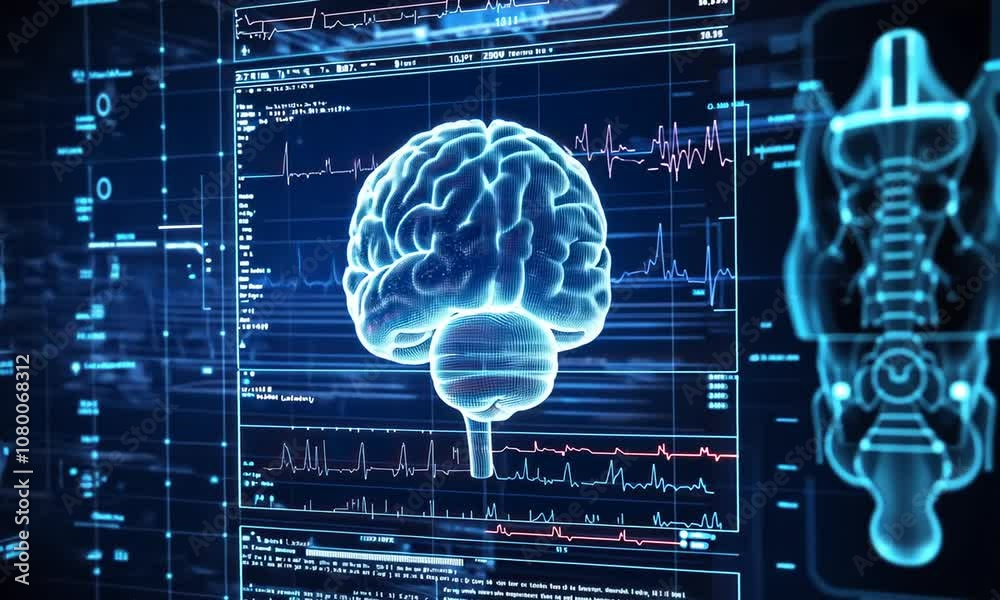 Futuristic Visualization of Human Brain with Digital Interfaces and ...
