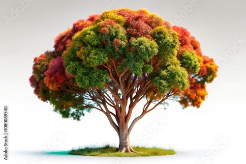 Beautiful 3D depiction of Corymbia Eximia tree isolated on a transparent backdrop, great for nature, botany, and environmental design projects. Enhance your visuals with this artwork. photo