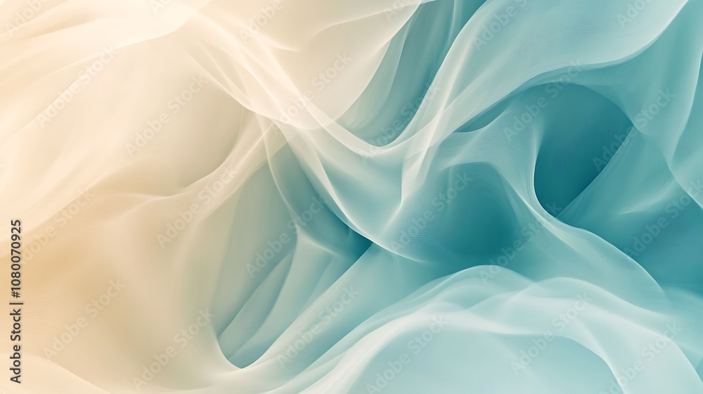 Fototapeta premium Abstract teal and beige gradient texture for minimalist background designs