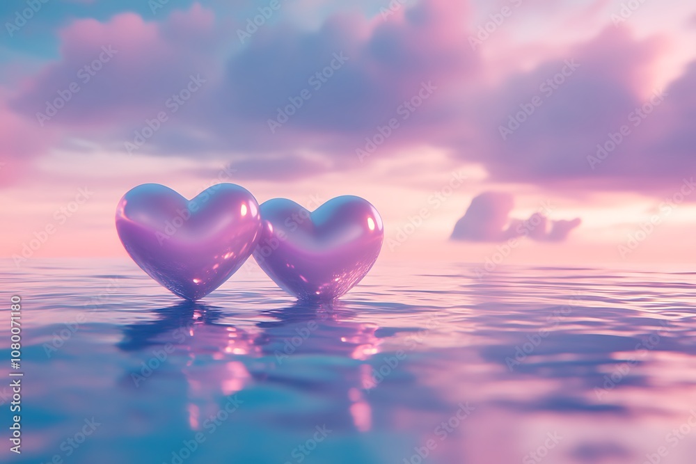 Floating hearts on a dreamy pink gradient with subtle light effects. Floating hearts on a dreamy pink gradient with subtle light effects.