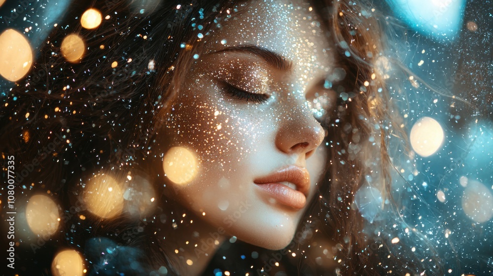 Enchanting Beauty with Glittering Lights Enchanting Beauty with Glittering Lights