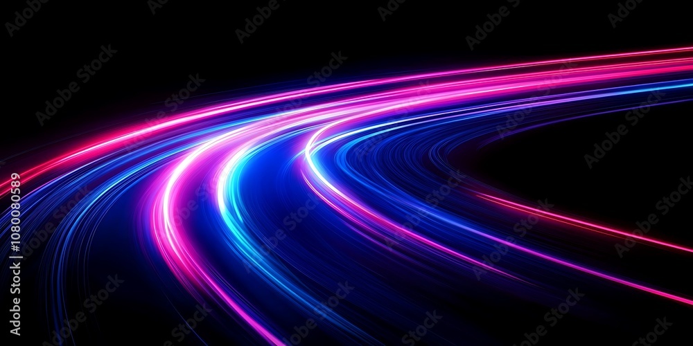Abstract neon light beams crossing a digital grid to form vibrant glowing effects. Abstract neon light beams crossing a digital grid to form vibrant glowing effects.
