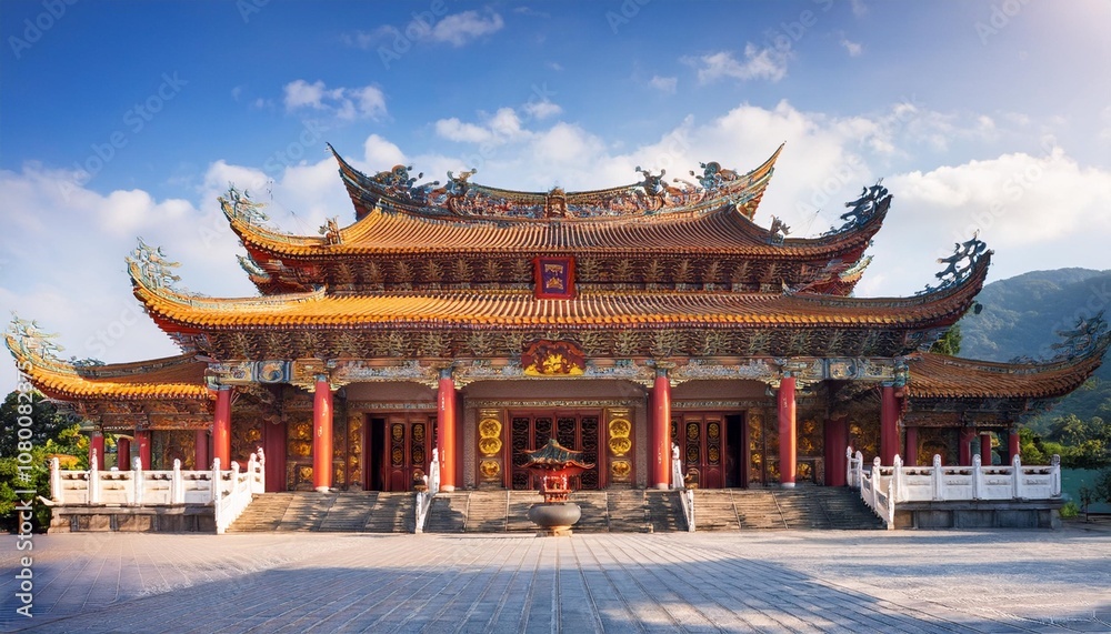 The Historical Longshan Temple in Taipei, Taiwan, Known for Its Ornate Architecture, Intricate Carvings, and Religious Significance, Representing a Blend of Buddhist, Taoist, and Confucian Traditions The Historical Longshan Temple in Taipei, Taiwan, Known for Its Ornate Architecture, Intricate Carvings, and Religious Significance, Representing a Blend of Buddhist, Taoist, and Confucian Traditions