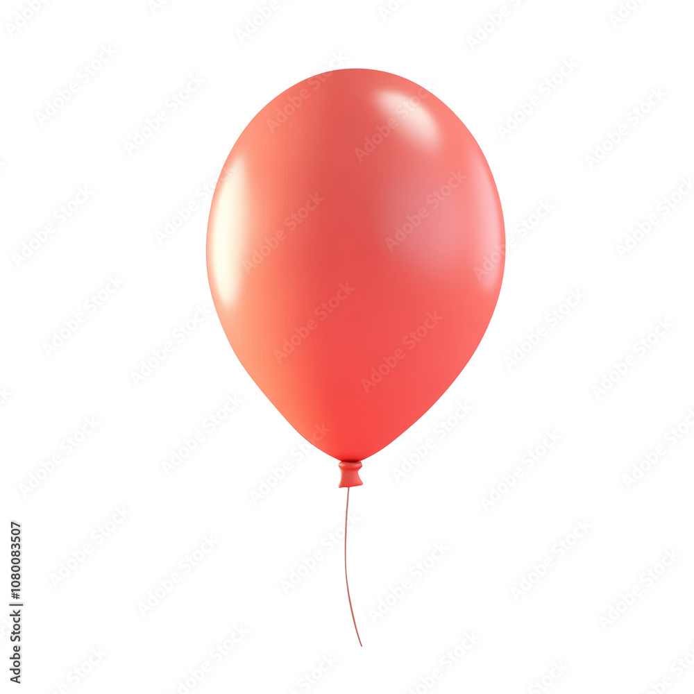 pink helium balloon. Birthday balloon flying for party and celebrations. Isolated on white background. Generative AI pink helium balloon. Birthday balloon flying for party and celebrations. Isolated on white background. Generative AI