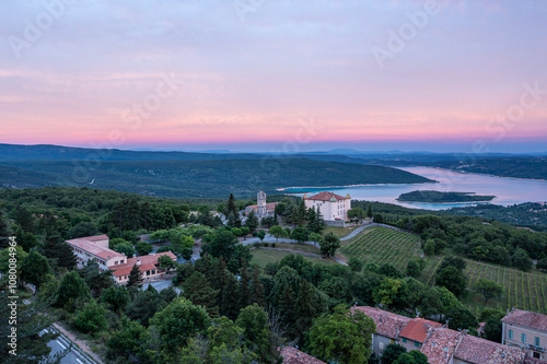 Aerial View Over Sainte-Croix-du-Verdon, Provence, France