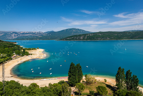 Aerial View Over Sainte-Croix-du-Verdon, Provence, France