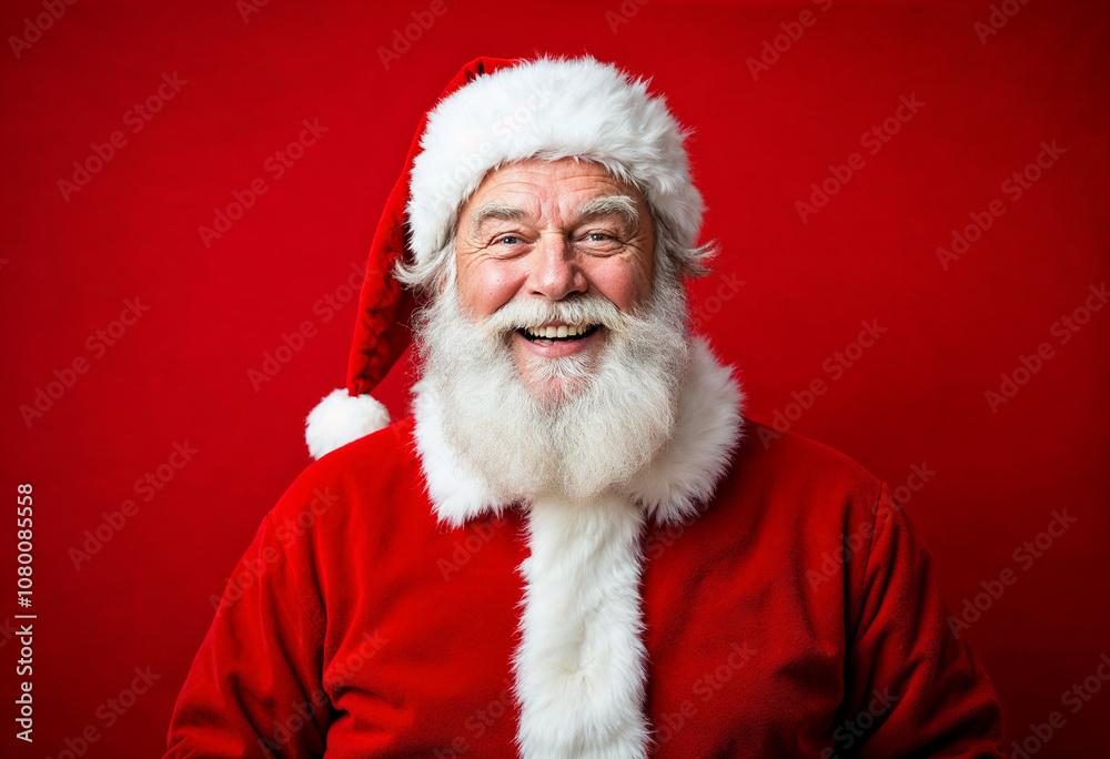 Santa Claus with a joyful smile, perfect for holiday promotions and festive ads.
Santa Claus with a joyful smile, perfect for holiday promotions and festive ads.