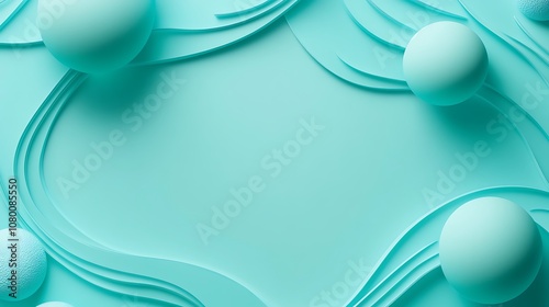 Bright cyan background with a smooth texture