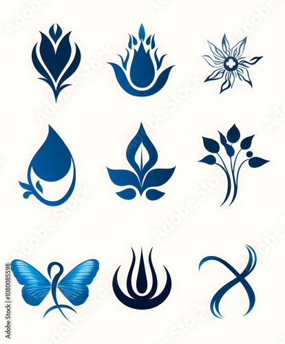 digital wellbeingset icons white bsckground