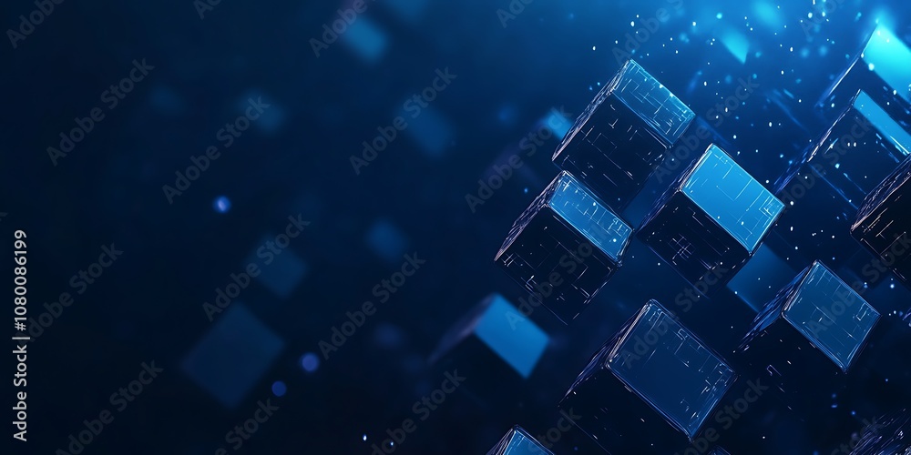 Dark blue corporate background with soft bokeh effect. Dark blue corporate background with soft bokeh effect.