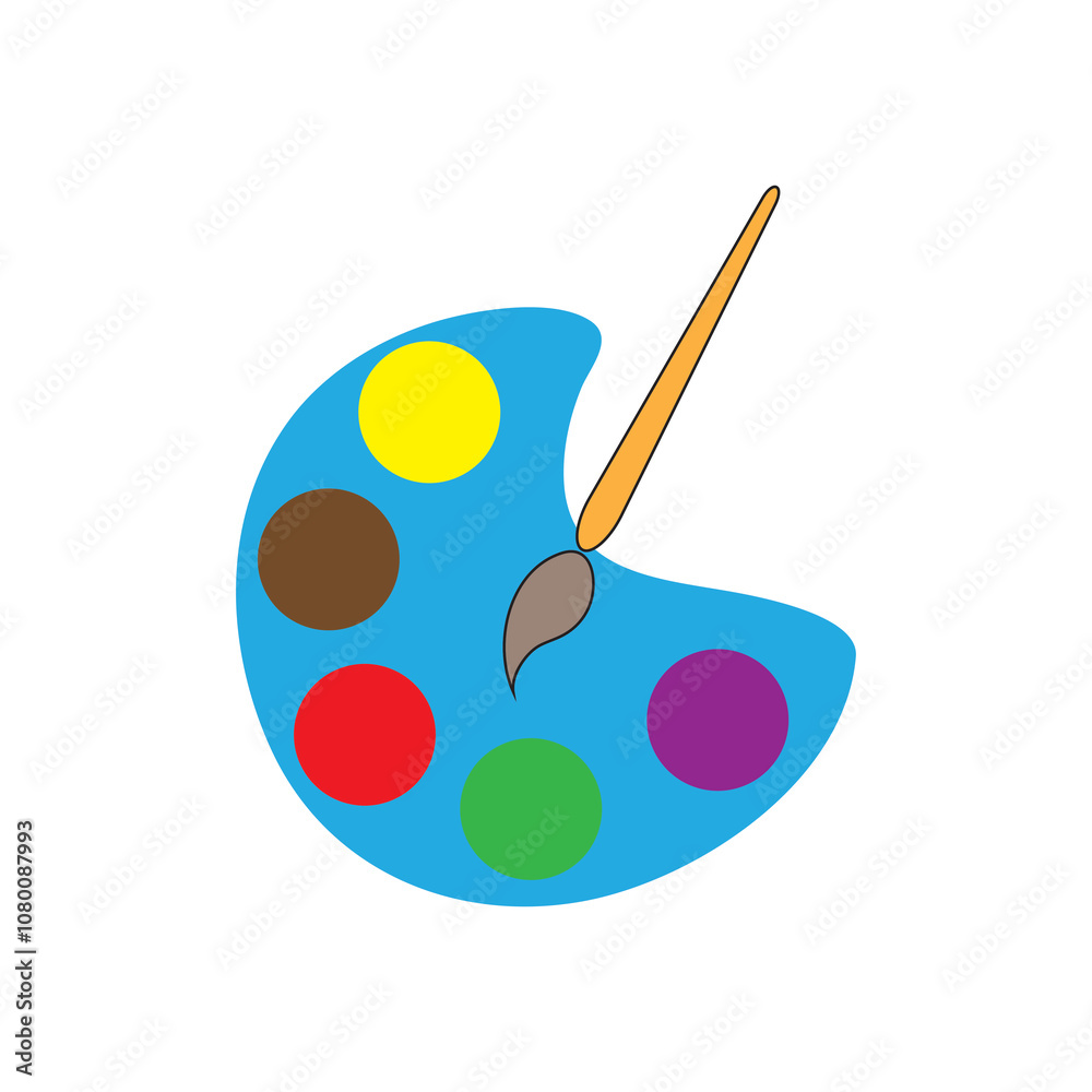 color palette icon illustration flat color palette icon illustration flat