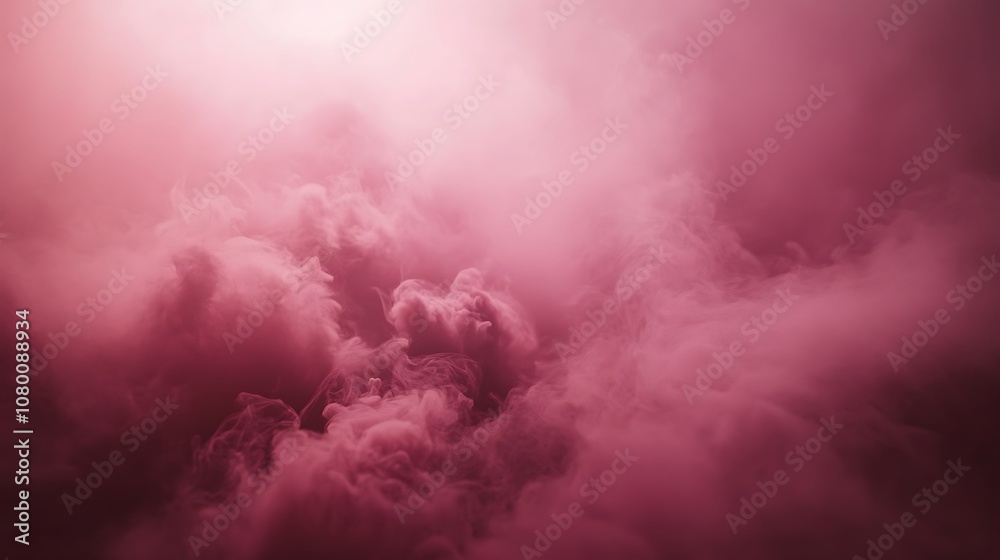 Naklejka premium Dusty rose background with light smoke haze and a soft luminous glow